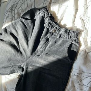 Black Paper Bag Jeans ZARA